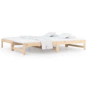 Letto singolo | Letto per adulti | Dormeuse Estraibile 2x(90x190) cm Legno Massello di Pino