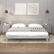 Comodini 2 pz-Set di 2 Tavolino da notte Grigio Sonoma in Legno Multistrato 126834