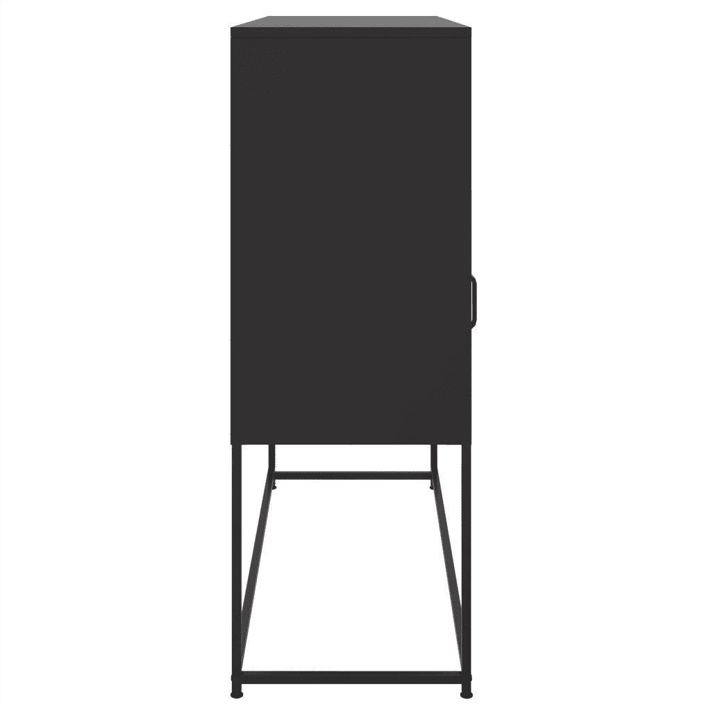 Credenza Nera 100,5x39x107 cm in Acciaio