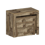 Set tavolo e sedie Auditore, Composizione multiuso, Set con consolle e 2 panche allungabili, 100% Made in Italy, 66x25h45 cm, Acero