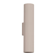 Applique moderna taupe tubo rigato 30cm su/giù 2xGU10