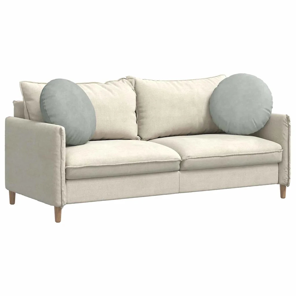 Cuscini per Seduta 2 pcs Grigio chiaro Ø50 x 19 cm Velluto