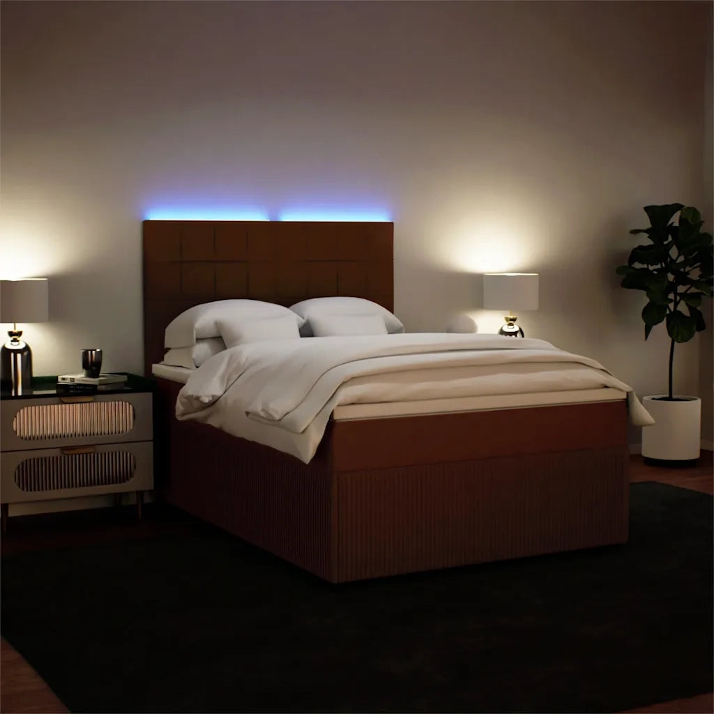 Giroletto a Molle con Materasso Rosa 140x190 cm in Velluto