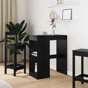 Tavolo da bar con lo scaffale Rovere Nero 90 x 47.5 x 103.5 cm