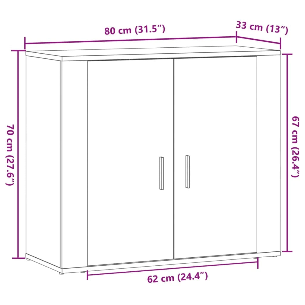 Credenza cassettiera cassettiera mobile contenitore organizer cucina soggiorno realizzato artigianalmente 80 x 33 x 70 cm derivati ​​del legno marrone 02_0030822