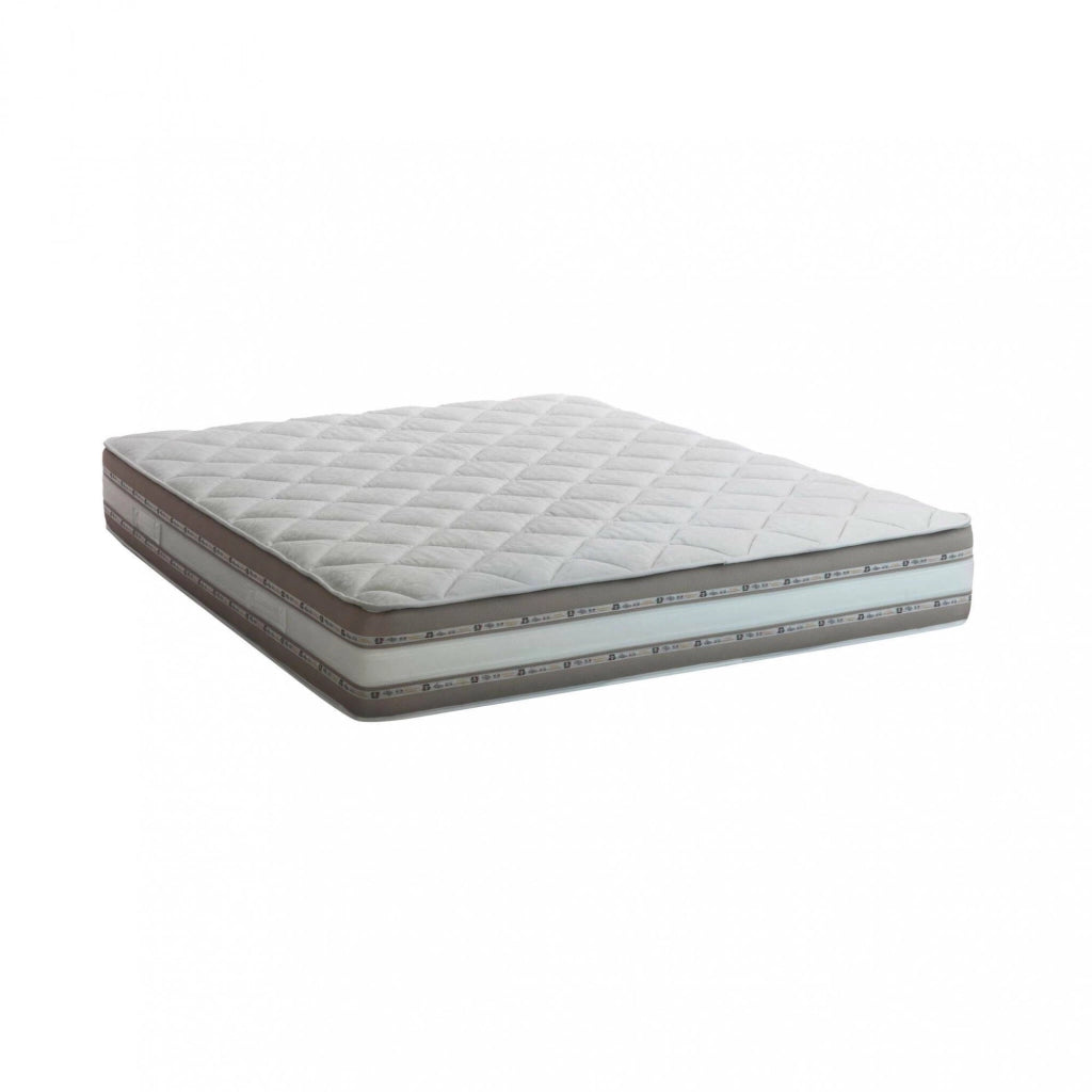 Amos, Materasso Matrimoniale Sfoderabile Made in Italy, 190x160x27h cm Bianco