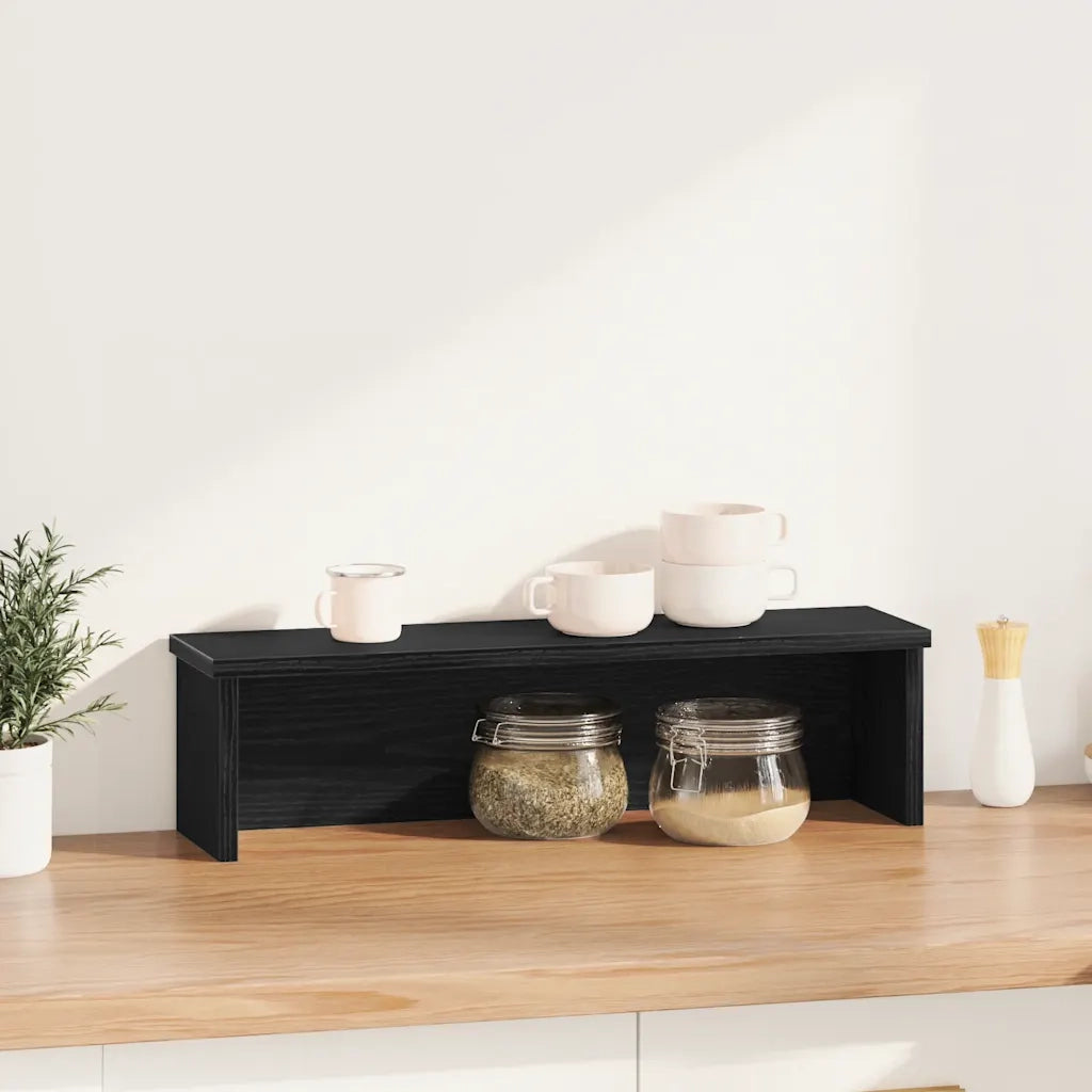 Scaffale da Cucina Impilabile Nera 50x15x16 cm in Truciolato CFW4371495