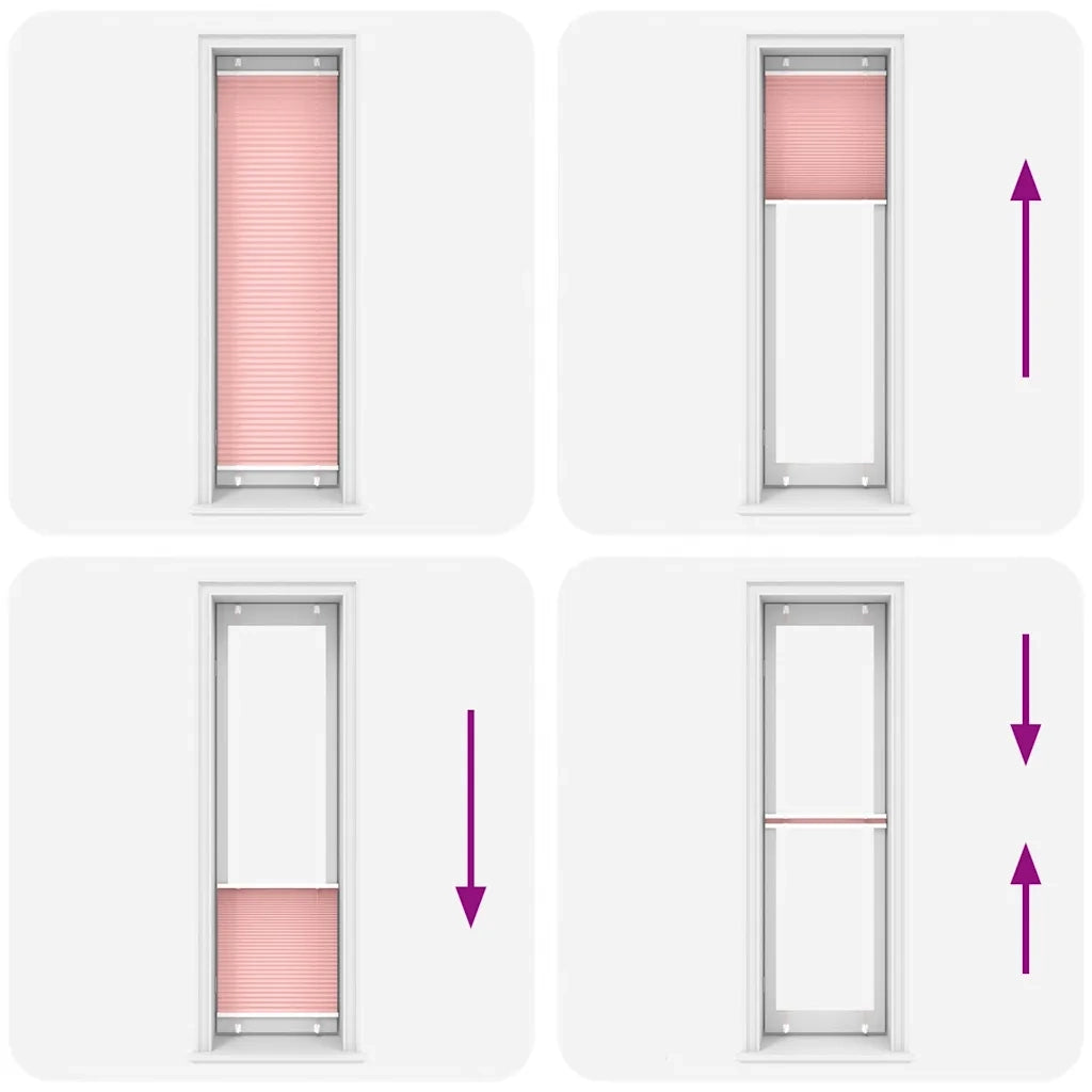 Tenda Plissettata | Tenda pliss¨¨ Rosa 60x200 cm Larghezza Tessuto 59,4 cm