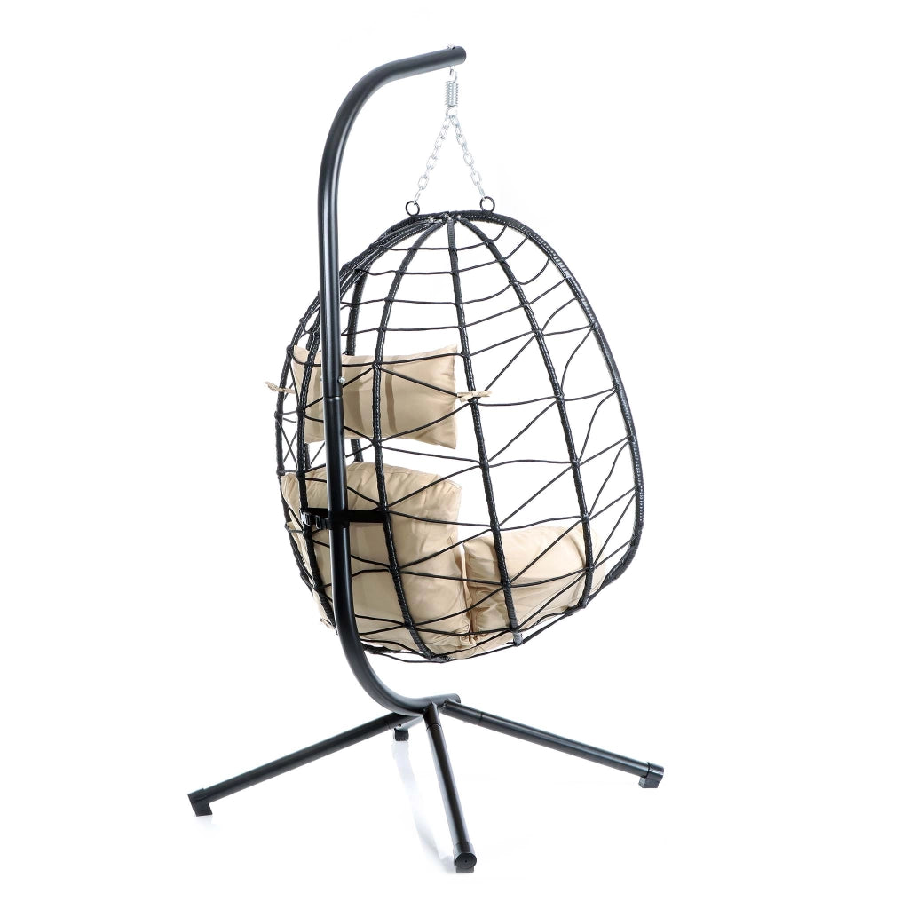 Poltrona sospesa in rattan indoor outdoor max 130 kg Sedia a dondolo
