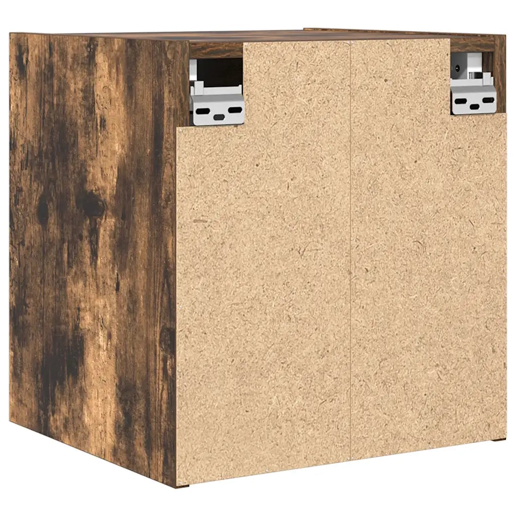 Comodini a Muro 2 pz Rovere Fumo 38x34x40 cm 861238