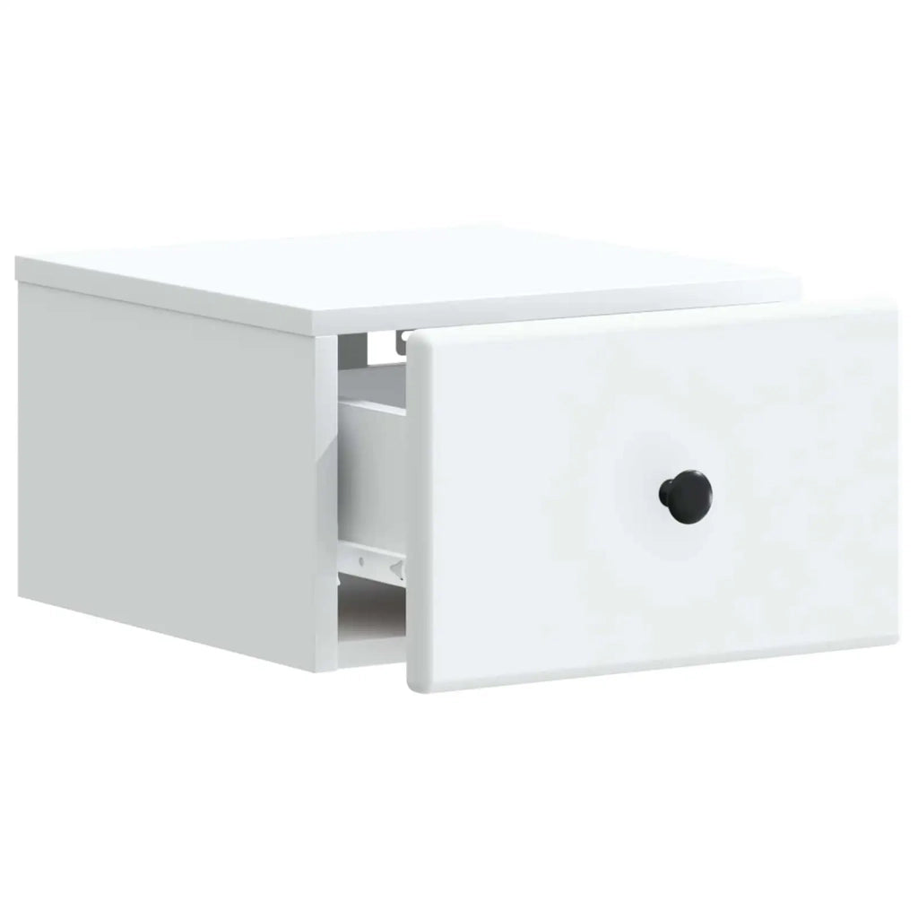 Mobiletto da notte a muro con cassetto Bianco 34,5 x 33 x 20 cm 899105