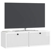 Mobile TV da Muro | Armadietto TV | Mobile Porta TV Bianco Lucido 98 x 31 x 30 cm