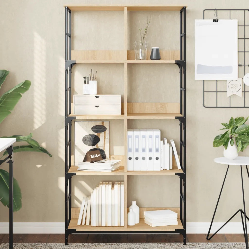 Libreria Rovere Sonoma 78,5x33x153 cm in Legno Multistrato 835255