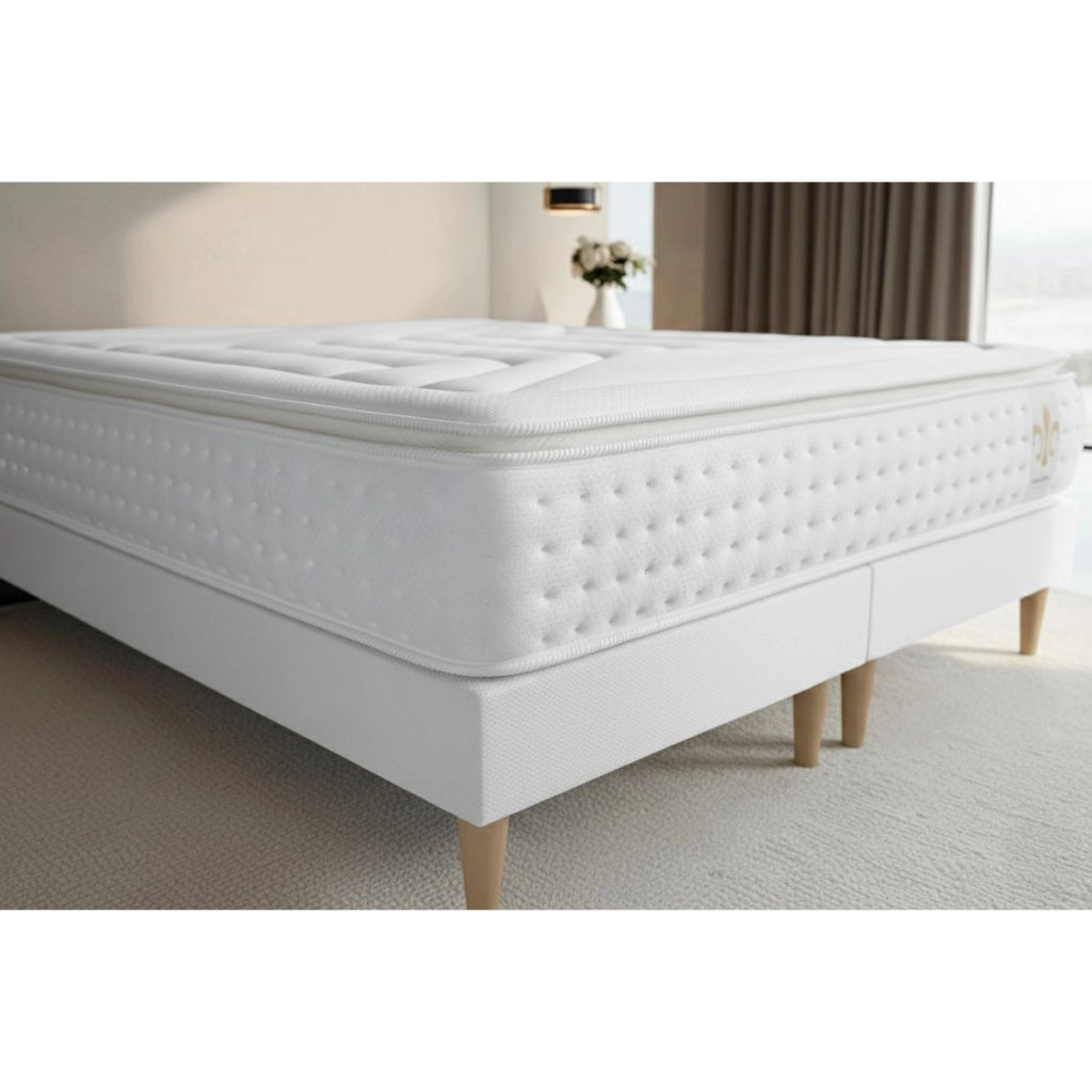 Materasso 200x200cm a molle insacchettate e memoria di forma - Vingt-Quatre PLUS