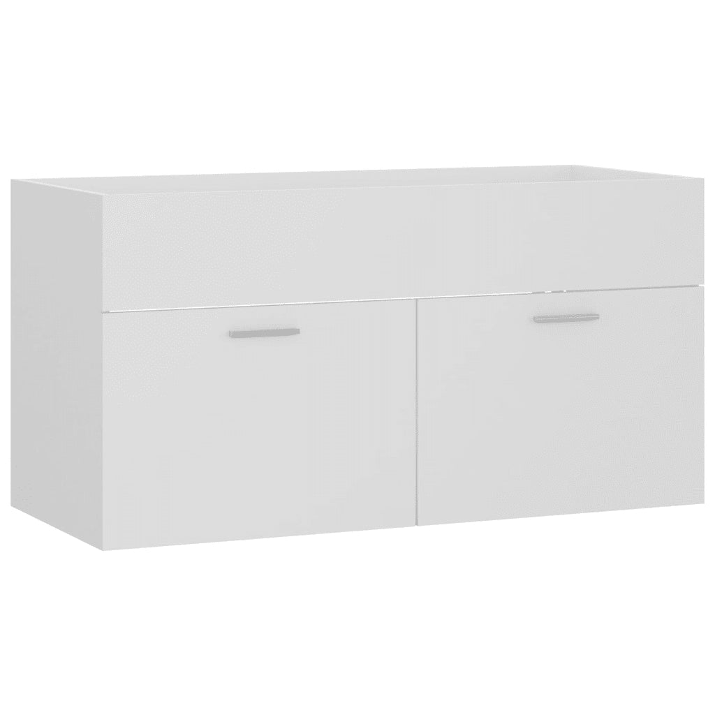 Set Mobili da Bagno Bianco in Legno Multistrato 3071243