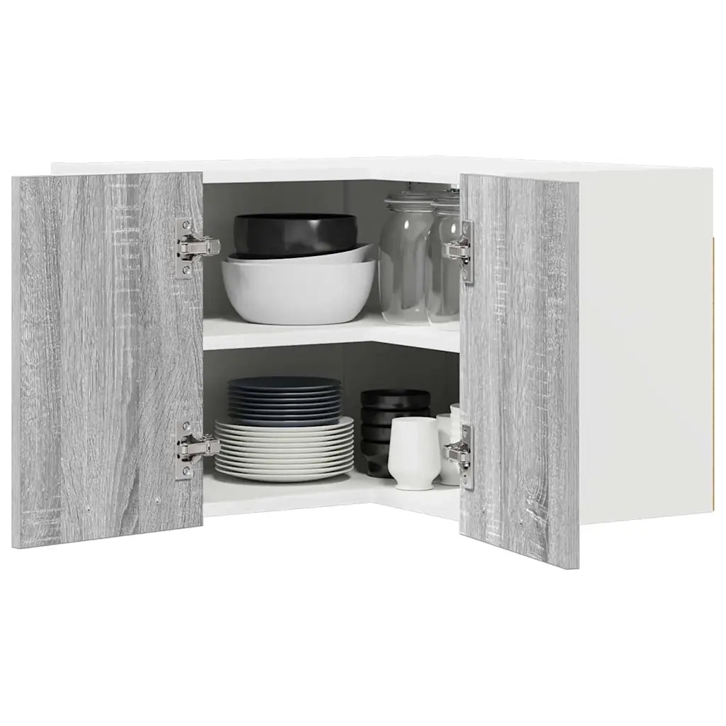 Armadio pensile Grigio Sonoma e Bianco 57 x 57 x 40 cm 884191