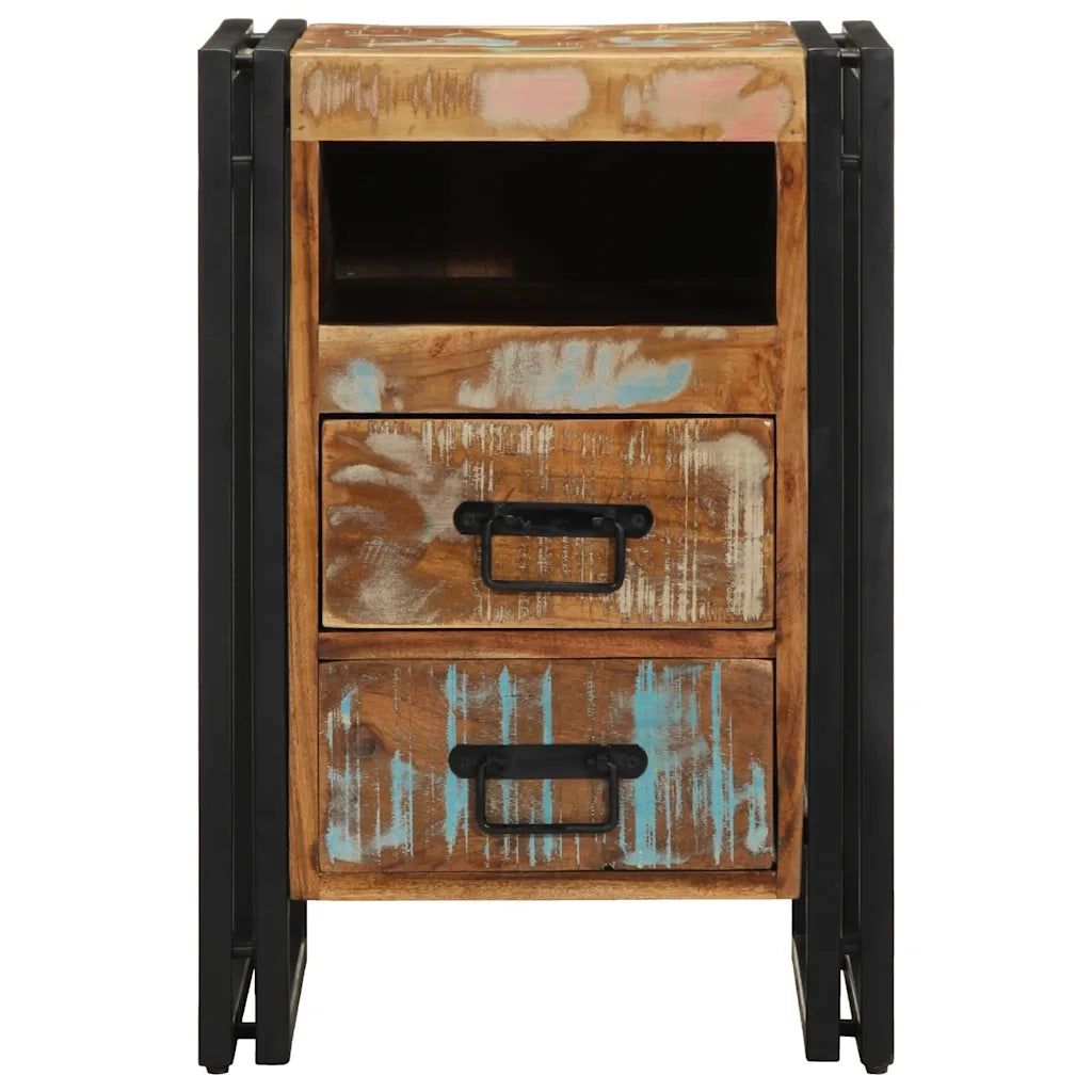 vidaXL Comodino 40x40x59 cm in Legno Massello di Recupero