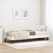 Struttura Letto Angolare con Materasso 2 pcs Crema Velluto 3393965