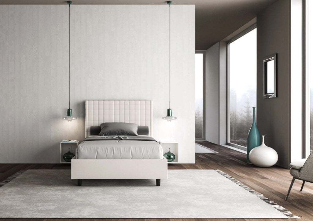 Letto Singolo 80x200 cm con Rete Sunny Bianco