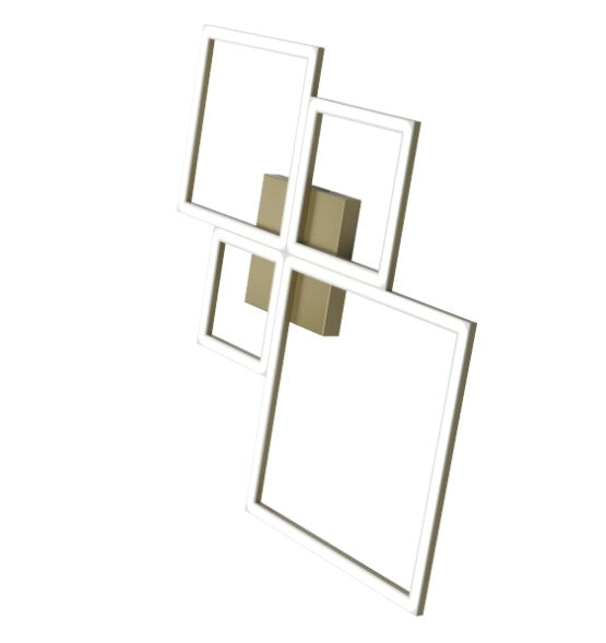 FOUR SQUARES APPLIQUE-PLAFONIERA 70 CM. ORO BRUNITO VERNICIATO 1162-70-OB