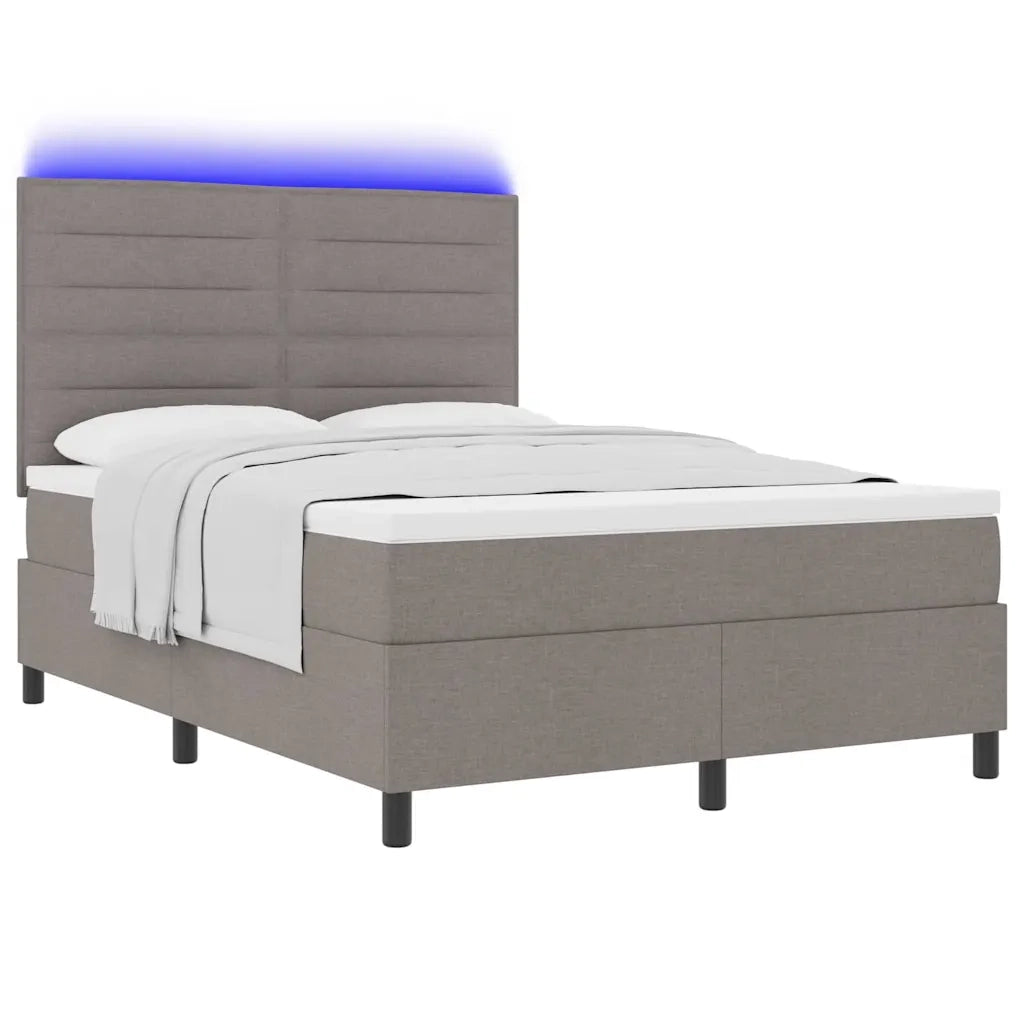 Letto a molle con materasso con led Talpa 140 x 190 cm Tessuto 3342792