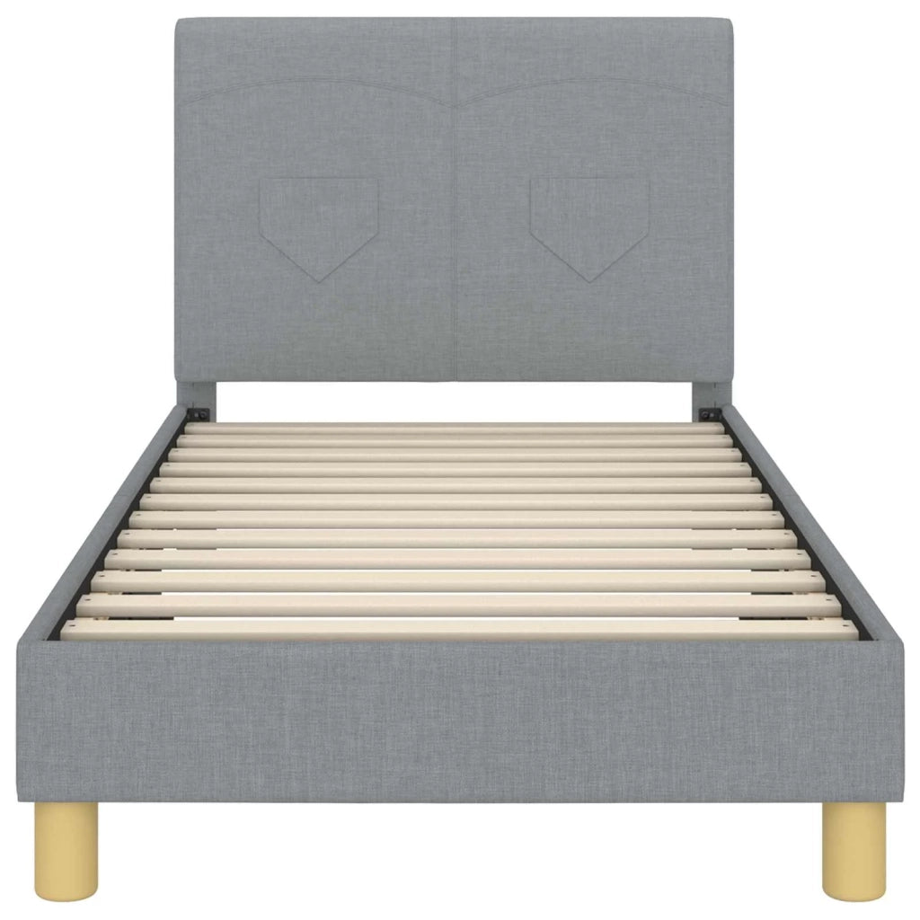 Struttura letto bambini con testata Grigio chiaro 80 x 160 cm