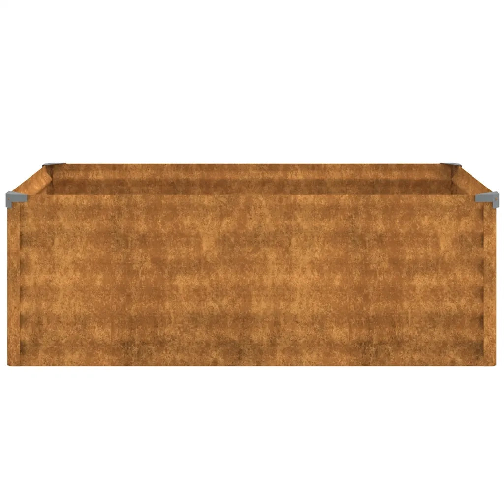 Letto Rialzato da Giardino 100x50x36 cm in Acciaio Corten 151975