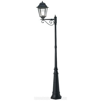 Lampada Palo Alto per Giardino Una Luce Sbalzo Colore Nero per Esterno Linea Maxi Quadrata Livos