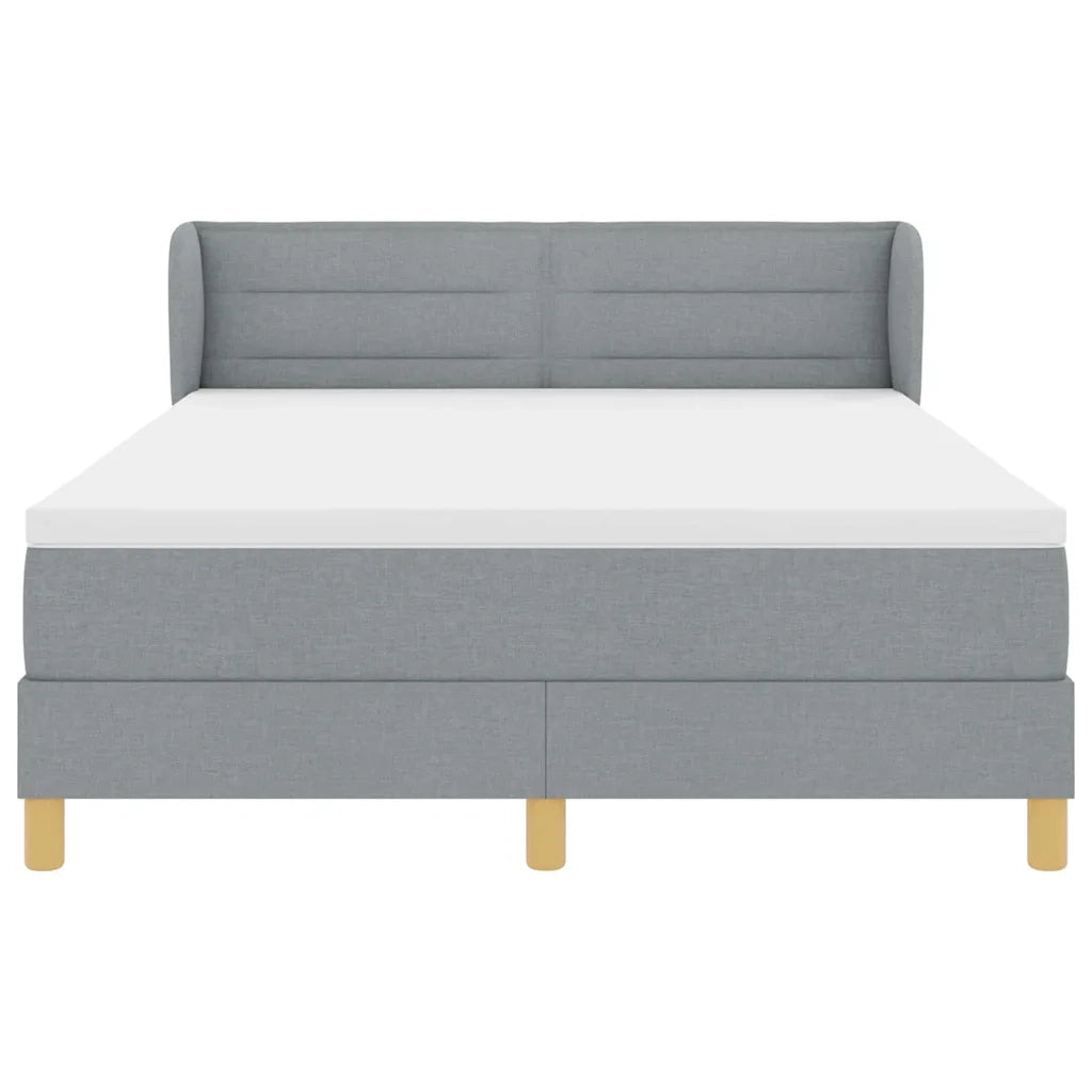 Letto a molle con materasso Grigio chiaro 160 x 200 cm Tessuto 3340157