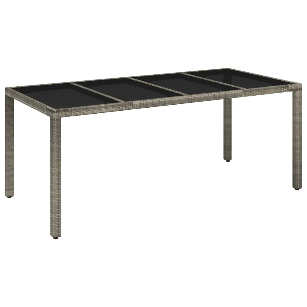 Set da pranzo da giardino in rattan grigio da 7 pezzi e cuscini 02_0014900