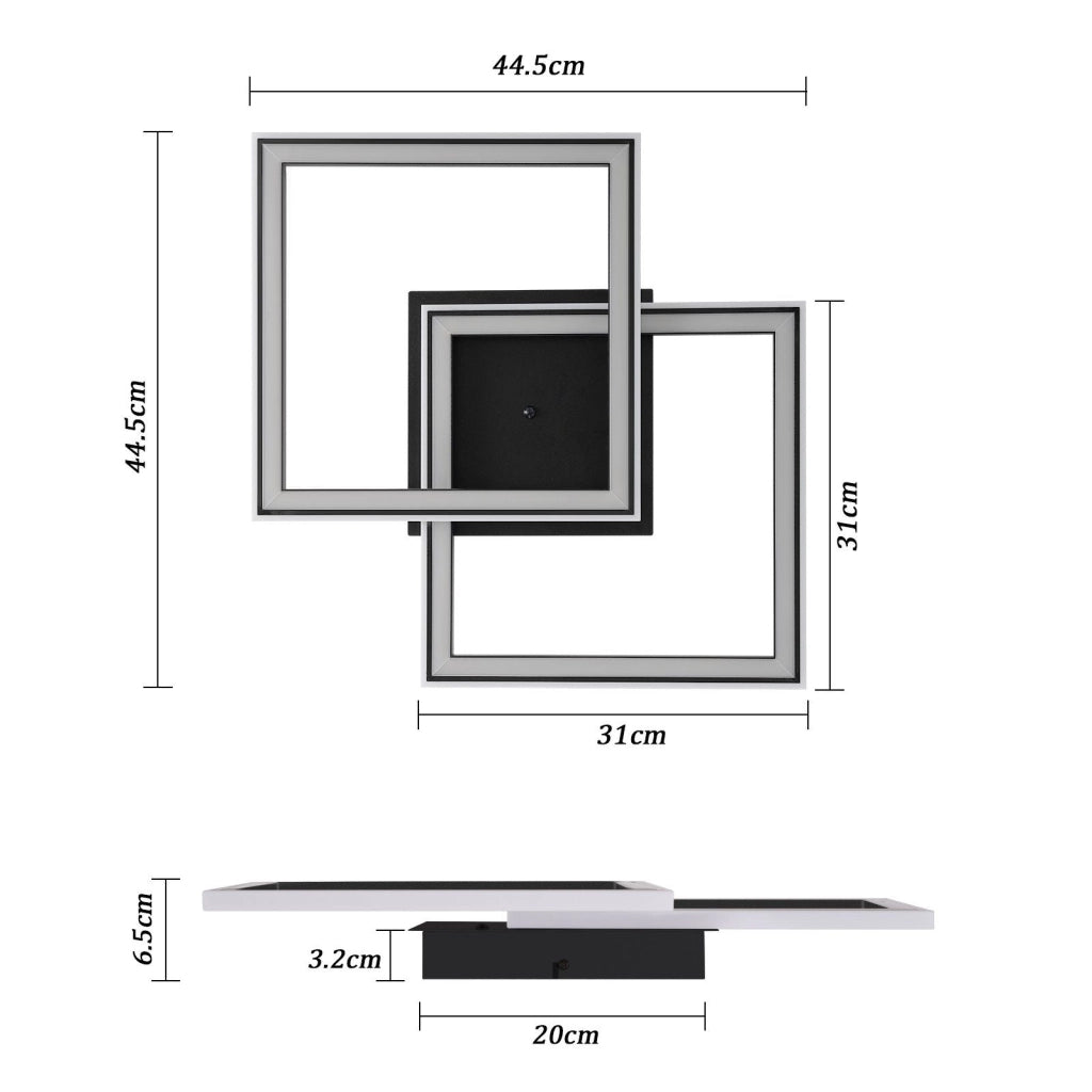 ZMH Lampada da soffitto plafoniera LED RGB telecomando illuminazione design per interni