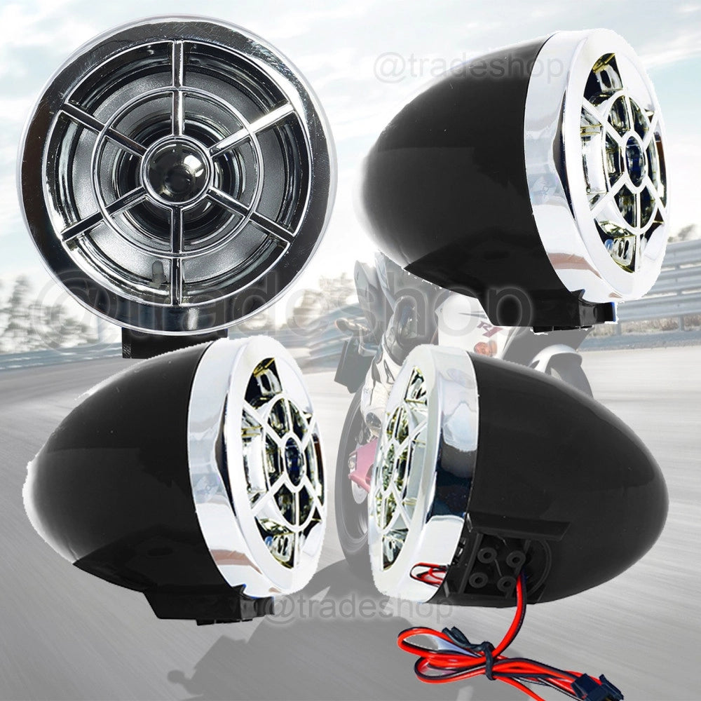 Trade Shop - Casse Altoparlanti Sirena Per Auto Moto Scooter Bluetooth 20w Antifurto Allarme -