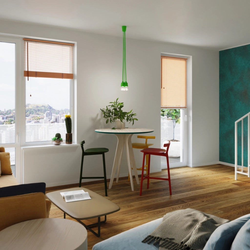 Lampada a sospensione Pure Lume Matero 1 verde E27 1 luce