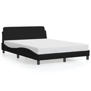 Letto matrimoniale | Letto per adulti | Giroletto Dover Nero 140x200 cm in Tessuto
