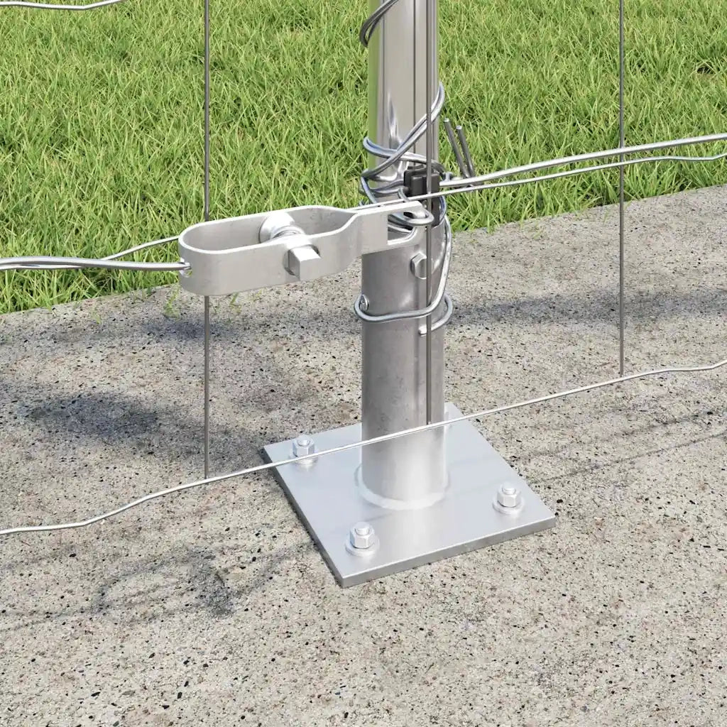 Recinzione da Giardino | Recinzione con Posto Argento 1,2 x 25 m Acciaio