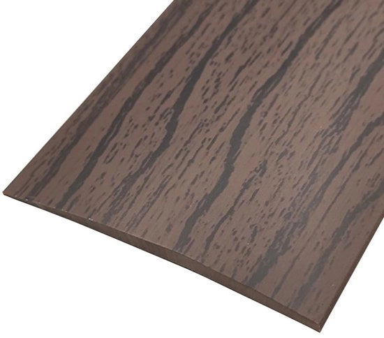 Striscia di transizione per pavimento, 1 m x 5 cm, autofissante, PVC, striscia di pavimentazione per coprire i solchi tra pavimenti in piastrelle, legno, laminato, giunti (in legno di noce)