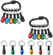 Set di Bithouder - Set da 2 - 12 Pezzi - Bithouder Magnetico - con Coda di Pistola Nera - 1/4” Testa a Sei Venti - Bithouder per Tornio - Bithouder per Chiave a Tastiera - Robusto e Duraturo - Rilascio Rapido