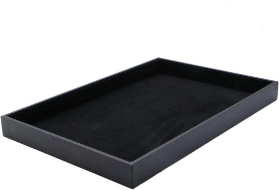 Display da appendere per accessori in velluto nero - ripiano spazievendente per catenelle, bracciali, anelli e accessori (vuoto)