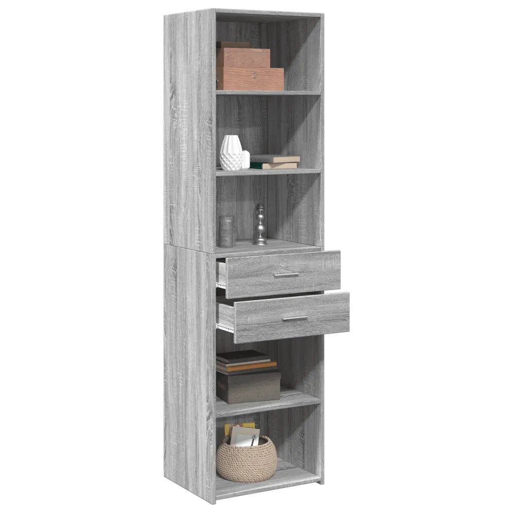 Credenza Grigio Sonoma 50x42,5x185 cm in Legno Multistrato 3281460