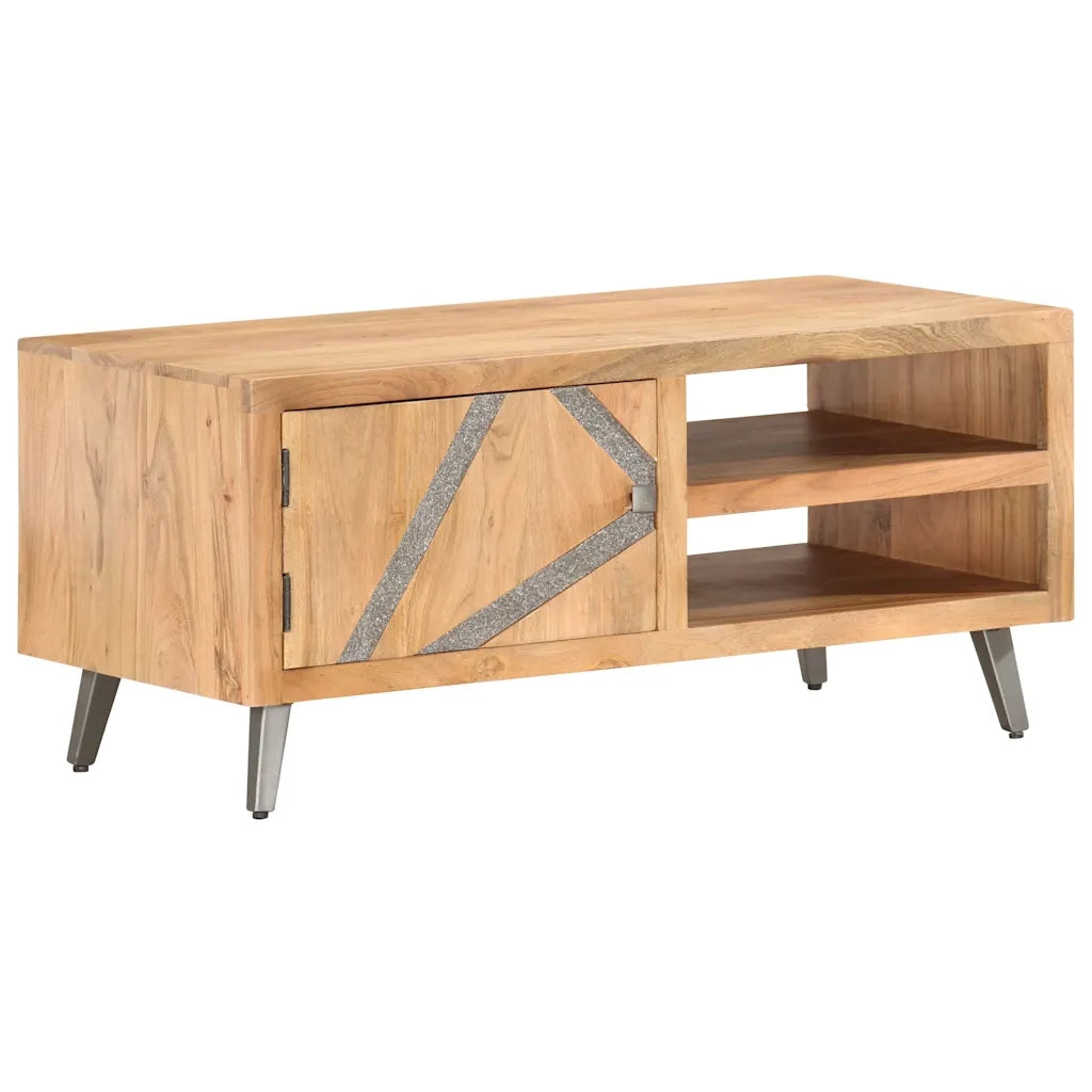 Tavolino da Caffè 90x45x40 cm in Legno Massello di Acacia 286548