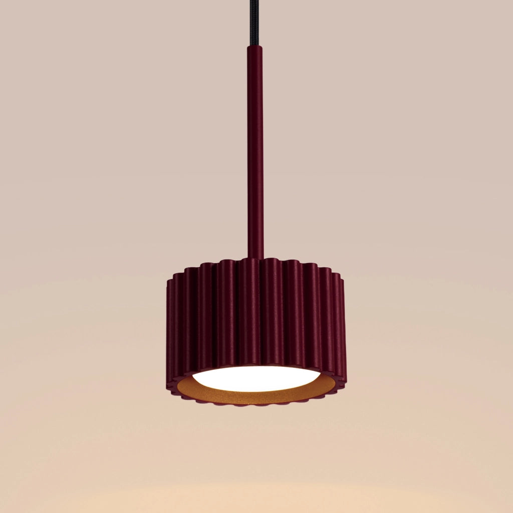 Lampada a sospensione AURA 1 borgogna Gx53