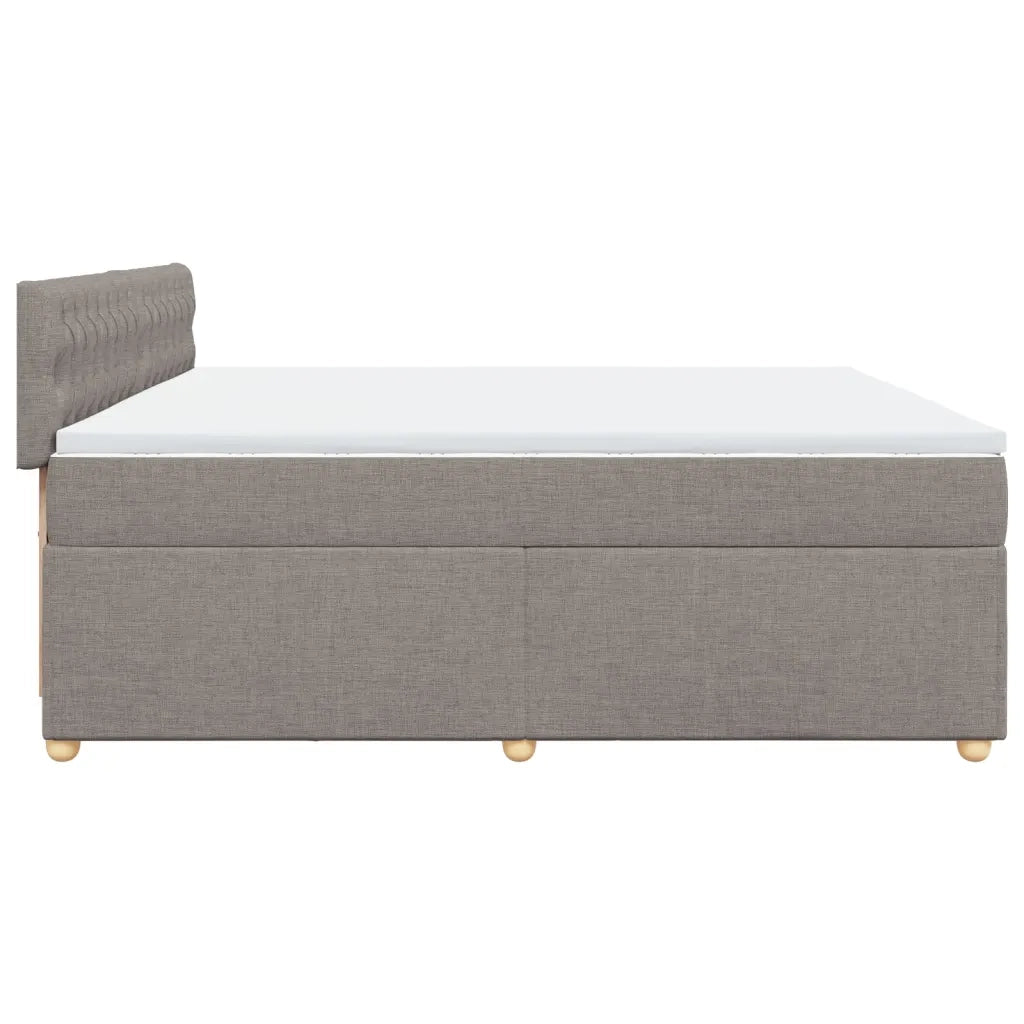 Giroletto a Molle con Materasso Tortora 200x200 cm in Tessuto 3286798
