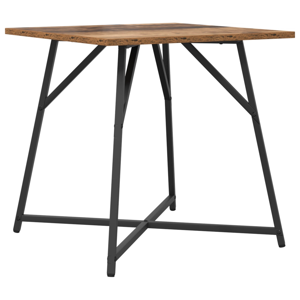 Tavolino 2 pz in Legno Riciclato e Metallo