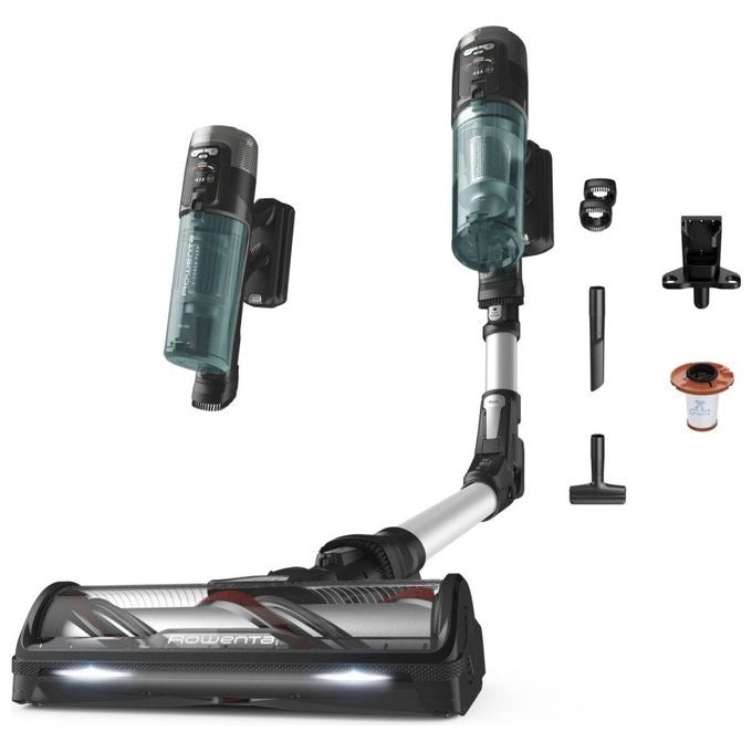 Rowenta RH9A32 aspirapolvere senza filo Alluminio, Verde Senza sacchetto