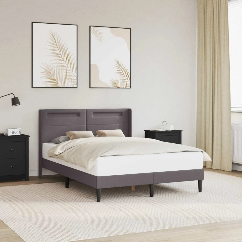Struttura del letto con testiera Grigio 140 x 200 cm Similpelle 42027981