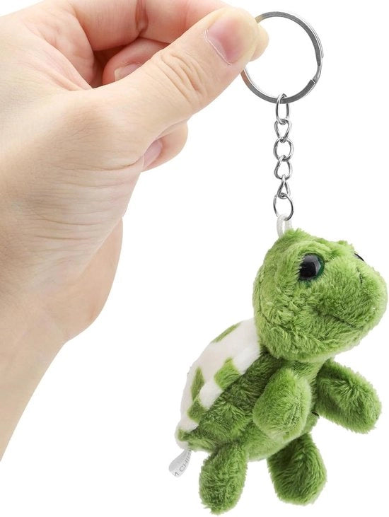 Sostegno chiave tartaruga 8 cm animale peluche hanger regalo tashanger (verde)