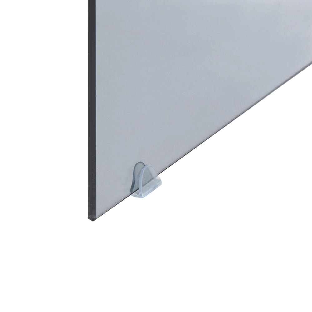 Tavolino rettangolare in vetro semitrasparente nero stile Minimalista