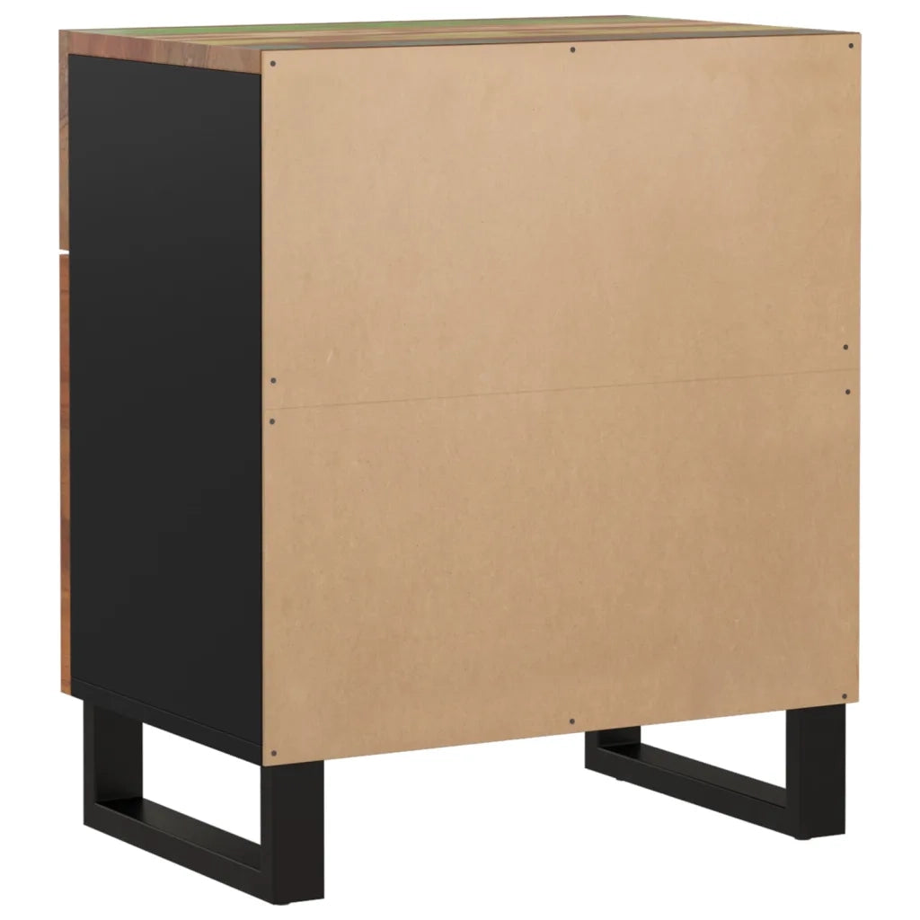Comodino 50x33x60cm Legno Massello Recupero e Legno Multistrato