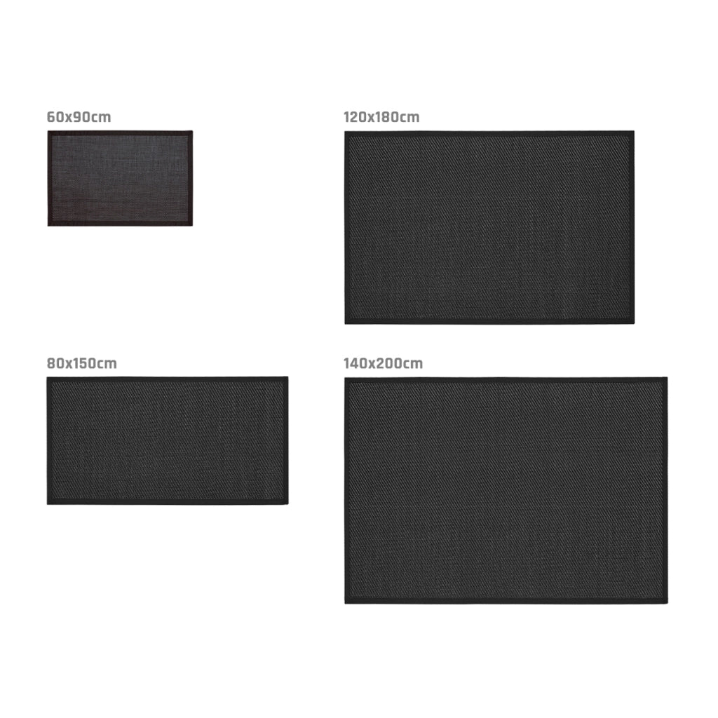 Tappeto vinilico di alta qualità nero 120x180