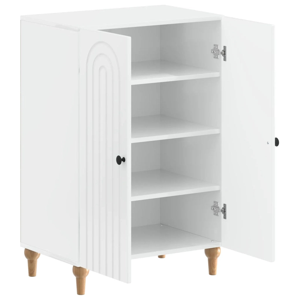 Mobile per scarpe ALKMAAR 59,5 x 39,5 x 90 cm Bianco Lucido 896209